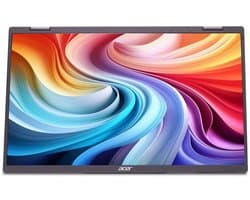 Acer PD163Qsmiuux - PD3 Series - LED-monitor - 16" (15.6" zichtbaar) - portable - 1920 x 1080 Full HD (1080p) @ 60 Hz - IPS - 250 cdm² - 800:1 - 8 ms - Mini HDMI, 2xUSB-C - luidsprekers - zilver