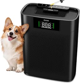 Luchtreiniger Grote Ruimtes 170m² – Wasbaar Filter – 3-in-1 HEPA – PM2.5 Sensor – Aromatherapie – Slaapstand 20dB – Stof – Pollen & Huisdierenhaar – Beige — thumbnail 1