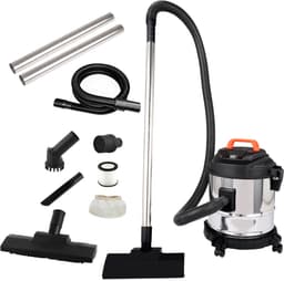Fuegobird - Electric wet and dry vacuum cleaner - krachtig 2000W - Grote capaciteit 18 L - 4m cord - Blower connection - 7 accessoires - 1.6 m plastic hose - HEPA filterl - Bouwstofzuiger - RVS zuiger — thumbnail 2