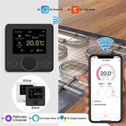 Slimme Thermostaat - Verwarming Regelaar - Energie Besparen - RGB Kleurenscherm - N.v.t. - Zwart — thumbnail 3