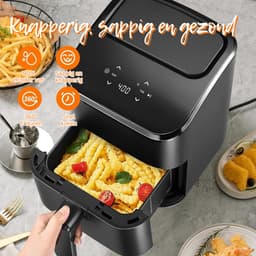 SNJY® Mini Airfryer - Airfryer Klein - Camping Airfryer - 2,5 Liter - 1000W - Zwart — thumbnail 2