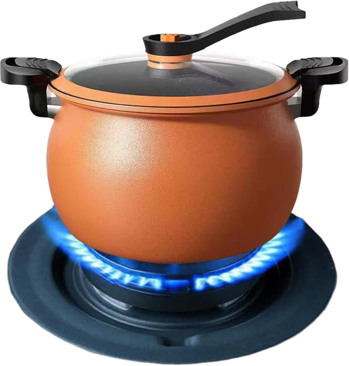 Multi-Cooker Snelkookpan - Rijstkoker Stoompan - Snel Maaltijden Bereiden - Transparant Deksel - 28 cm - Zwart — afbeelding 1
