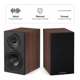 Wharfedale Diamond 12.1i Boekenplank Speakers – Stereo Hifi Set – 2-weg Luidsprekers – Compact Formaat – Passieve Speakers – Walnoot — thumbnail 2
