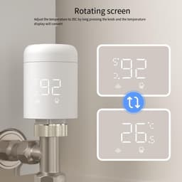 Slimme Radiator Thermostaat - Verwarming Controller - Energie Besparen - Geen Hub Nodig - 9 x 5.3 cm - Wit — thumbnail 4