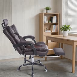 Gaming-Stoel – Met Ventilator, Ergonomische Bureaustoel, Luchtkoeler & Koeling, Geventileerde Zitting, Ligfunctie, Massage, Verstelbare Directiestoel, Bruin — thumbnail 4