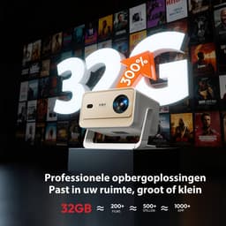 XGODY Gimbal N6 Pro Beamer - Netflix Officieel Gecertificeerd - 700 ANSI Lumen Full HD 1080P - Autofocus & 4K Ondersteuning - Draaibare Standaard 135° - Home Cinema Projector met Bluetooth/WiFi 6 — thumbnail 4