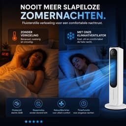 DreamGoods Aircooler - 4-IN-1 Torenventilator - Luchtkoeler met Water & IJs - Aircooler met Koelelementen - Koelen & Verwarmen - Ventilator Staan - Tafelventilator - Mobiele Airco zonder Afvoerslang — thumbnail 3