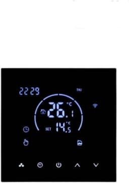Slimme Thermostaat - Programmeerbare Regelaar - Comfortabel Wonen - WiFi App Bediening - 8.6 x 8.6cm - Zwart — thumbnail 1