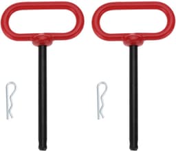 Dailygoods- Trekhaakpen 3/8 x 4 Inch - Trekhaak voor Aanhangwagens - Trekhaakpennen voor Grasmaaier - Slijtvast Koolstofstaal - Veiligheidsclip met Sterke Klemkracht — thumbnail 1