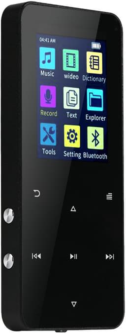 RaviSoll MP3/MP4 Speler - Bluetooth - 24 Uur Batterijduur - SD kaart tot 64GB - Shuffle/Repeat - Incl. oordopjes - Lichtgewicht - Dictafoon - Zwart — thumbnail 2