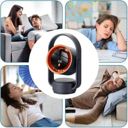 Bureauventilator | 180° verstelbare hoek, stil - Koelende tafelventilator voor vrouwen, studenten, reizigers, thuis, appartement, studeerkamer, slaapkamer, woonkamer, op reis — thumbnail 4