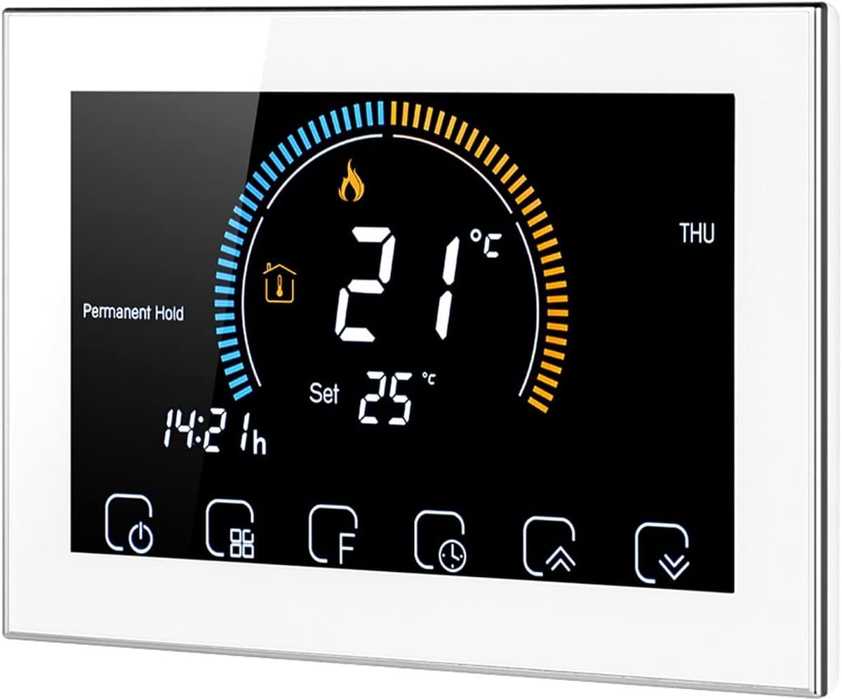 Slimme WiFi Thermostaat Programmeerbaar met Vochtigheid en UV-index — afbeelding 1