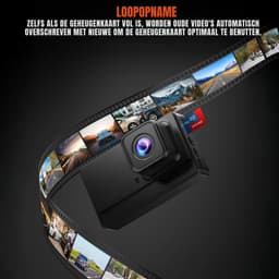 QORA® Dashcam voor Auto Voor en Achter - Dashcam - Zwart - 15cm x 12cm x 9cm — thumbnail 2