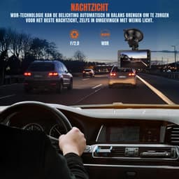 QORA® Dashcam voor Auto Voor en Achter - Dashcam - Zwart - 15cm x 12cm x 9cm — thumbnail 4