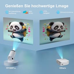 SnelShoppen - Mini Beamer Portable Projector 4K Wifi 6 BT 5.4 Autofocus Trapeziumcorrectie 180° Draaibaar Android OS 14.0 Draagbare Video Projector vo — thumbnail 4