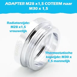 Set van 2 radiatoradapters M28 naar M30 voor thermostaten — thumbnail 5