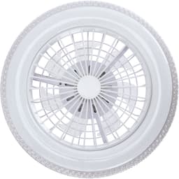 MONSUN - Moderne LED Plafondlamp met ventilator - 485 mm - CCT Aanpasbare kleuren- 48w - 2900K / 4200K / 6500K - 5110 Lumen - Dimbaar met afstandbediening - Kristal-Wit — thumbnail 3