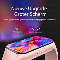 Blackview Watch - R10 - Smartwatch- Stappenteller - Slaapmonitor - Saturatiemeter - met hartslag - Bluetooth Sport Health slimme armband - voor Android en iOS. - Dames en heren - Roze — thumbnail 3