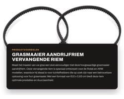 Aandrijfriem 6,1 meter - Compatibel met Art.8846/8847/8848 - Nylon - 1,6 mm doorsnede - 6 x reservedraadspoel - Grijs - Grasmaaier