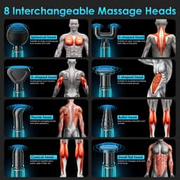 Massagepistool - Spierherstel Apparaat - Spierontspanning - 99 Snelheden - 17 x 7 x 23 cm - Zwart — thumbnail 3