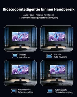 Beamer 1080p smart projector met Netflix Google TV autofocus Bluetooth WiFi HDR10 thuisbioscoop 4K ondersteuning — thumbnail 3