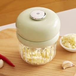 Elektrische Knoflookhakker - Keukenmachine Groentesnijder - Snel Ingrediënten Snijden - Kindvriendelijke Puree - 12 x 12 x 12 cm - Groen — thumbnail 5