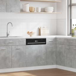 Vaatwasser Frontplaat - Keukenpaneel - Keuken Integratie - Vochtbestendig Houtmateriaal - 45 x 3 x 67 cm - Betongrijs — thumbnail 3