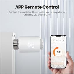 Slimme Thermostaat - Radiatorkraan Temperatuurregelaar - Energie Besparen - App en Spraakbediening - M30x1.5mm - Wit — thumbnail 3