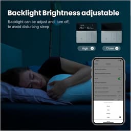 Slimme Thermostaat - Temperatuurregelaar Verwarming Controller - Energie Besparen - LCD Touchscreen - 86 x 86 mm - Zilver — thumbnail 4