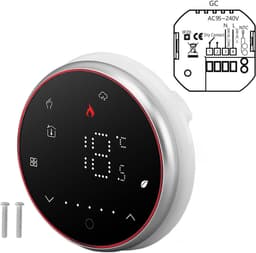 Slimme Thermostaat - Energiebesparend - Comfort Verhogend - Programmeerbare Schema's - 13mm Dun - Zwart — thumbnail 4