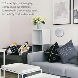 Slimme Thermostaat - Programmeerbare Regelaar - Energie Besparen - Dun Paneel Ontwerp - 13 Mm Inbouw - Wit — thumbnail 3