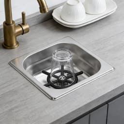 Automatische Werperspoeler - Bekerwasmachine Keuken - Efficiënt Glazen Wassen - Hogedruk Reiniging - 17.5 cm - Zilver — thumbnail 5