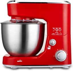 Keukenmachine - Mixer Deegmaker - Bakken Thuis - Krachtige Koper Motor - 5 Liter Kom - Rood — thumbnail 5