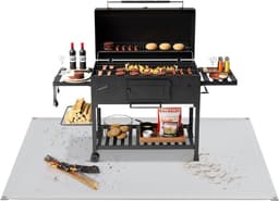 Grote Vuurvaste Grillmat van 54" x 54" voor BBQ, Beschermende Mat voor Buiten, Waterdicht en Hittebestendig voor Terras en Tuin — thumbnail 1