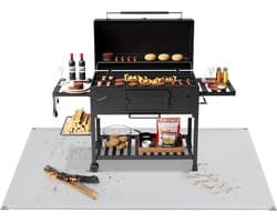 Grote Vuurvaste Grillmat van 54" x 54" voor BBQ, Beschermende Mat voor Buiten, Waterdicht en Hittebestendig voor Terras en Tuin