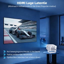 Mini Beamer - 4K Projector Draagbare Smart Beamer - 30.000 Lumen - Android 11, WiFi 6 & Bluetooth 5.4, 180° Draaibaar, 1080P Full HD, Voor Telefoon PC Home Cinema — thumbnail 5
