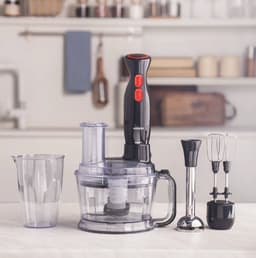 Karaca Pro-Multimax 6-in-1 Keukenmachine 2000W - Hakmolen, Blender en Mixer - 1,5L - Zwart — thumbnail 1