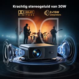 Novari - Beamer - Projector - 4k beamer - 1200 ANSI lumen helderheid - Full HD 1080P resolutie - Dubbele 10W luidsprekers - 120W — thumbnail 2