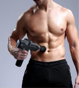 Massagers Massage Gun, Deep Tissue Muscle Massage Gun LCD Display, Portable Handheld Electric Percussion Sports Massager Gun with 6 Massage Heads, for Muscle Pain Relief — thumbnail 3