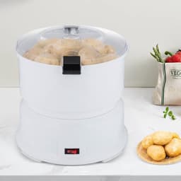 Elektrische Aardappelschiller - Keukenmachine Groente - Snel Groenten Schillen - Krachtige Koperen Motor - 0.8 kg Capaciteit - Wit — thumbnail 2