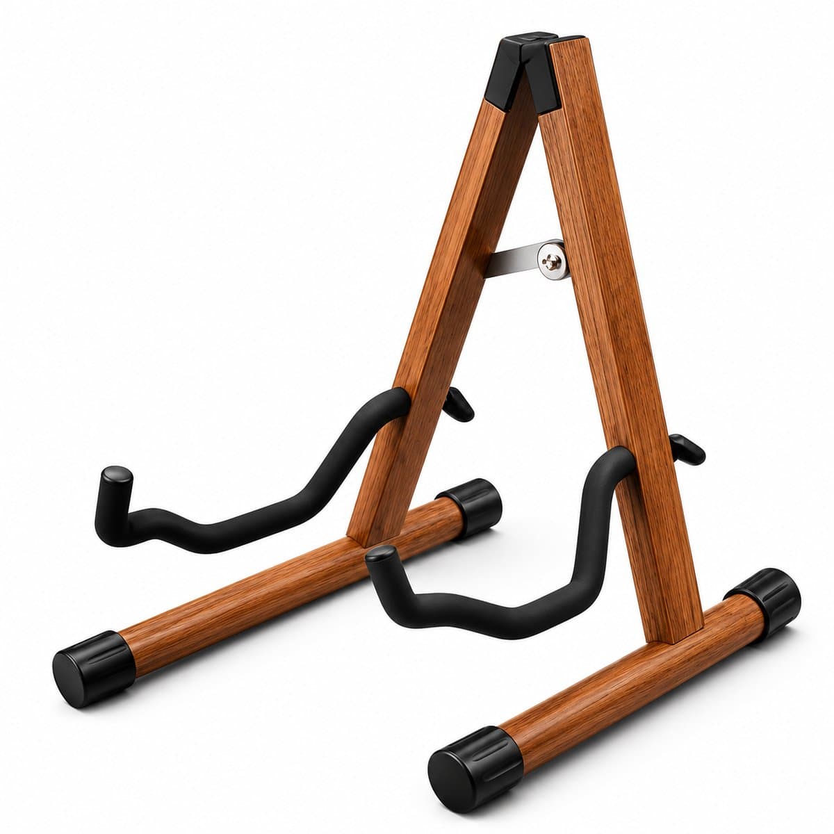 BOTC Gitaarstandaard – Guitar Stand – Basgitaar - Opvouwbare "A" - Standaard voor akoestische en elektrische gitaar - Hout — afbeelding 1