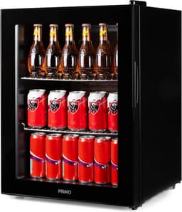 Drank Koelkast - Minibar Koeler - Dranken Koelen - Glazen Deur - 60 Liter - Zwart — thumbnail 1