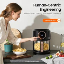 Heteluchtfriteuse - Airfryer - Gezond koken - Multifunctioneel - 4.2 liter - Zwart — thumbnail 5