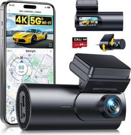 Dashcam 4K voor en achter met wifi app - auto camera met nachtzicht en 64GB SD kaart — thumbnail 1