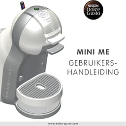 KRUPS NESCAFÉ Dolce Gusto MiniMe KP120810 - Koffiecupmachine - Antraciet / zwart + 2 grijsgestreepte mokken met oor + witte tegel "Jij bent goud" + tegelhouder — thumbnail 4