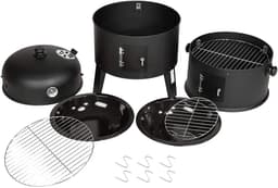 Geargalaxy BBQ Roker - Houtskoolbarbecue - Vatroker - Smoker BBQ - Kogelbarbecue - Voor Grillen, Roken & Buiten Koken - Zwart — thumbnail 3