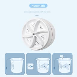 Mini Vaatwasser Wasmachine - Compact Apparaat Reiswasmachine - Hygiënisch Reinigen - 2-in-1 Functionaliteit - 10x10x10 cm - Wit — thumbnail 3