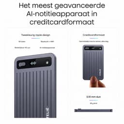 Stelie AI Voice Recorder - Digitale Opname Recorder met AI Transcriptie - 64 GB - 40 Uur Opnameduur - 161 Talen - Geluidsrecorder voor Vergaderingen en Interviews — thumbnail 3