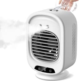 KZQ Draagbare 2 In 1 Luchtkoeler Wit Comfort Model - Draagbare Luchtkoeler Bureauventilator Met 3 Snelheden Usb Voor Kantoor Of Slaapkamer — thumbnail 1