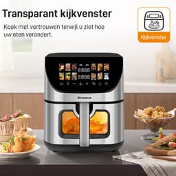 Digitale Airfryer XXL 9L Sinaopus 8005A -1800W Heteluchtfriteuse - Kleurendisplay - 12 Voorgeprogrammeerde Functies - Slimme Tijd & Temperatuurregeling - Capaciteit voor 5 Personen — thumbnail 3